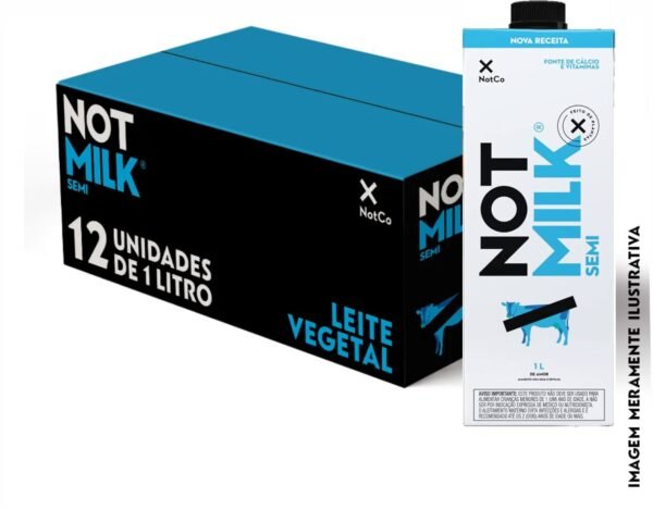 Leite vegetal Not Milk Semi Bebida Vegeta 12 unidades