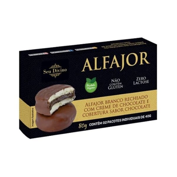 Alfajor Branco Recheado Seu Divino 80G
