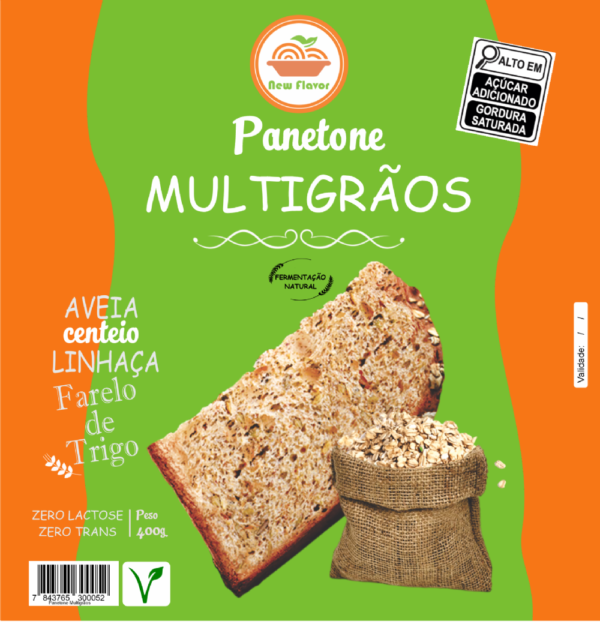 Panetone Multigrãos Zero Lactose Zero Trans 400g