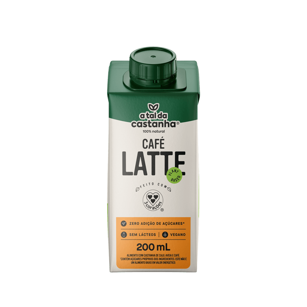Bebida Café Latte A Tal da Castanha e 3 Corações 200 ml