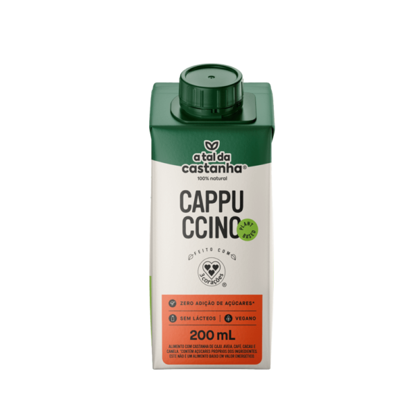 Bebida Cappuccino A Tal da Castanha e 3 Corações 200 ml