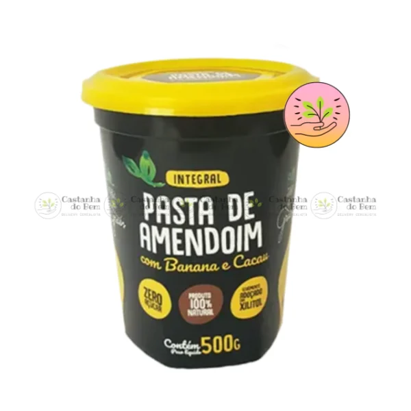 PASTA DE AMENDOIM COM BANANA E CACAU 500G - TERRA DOS GRÃOS