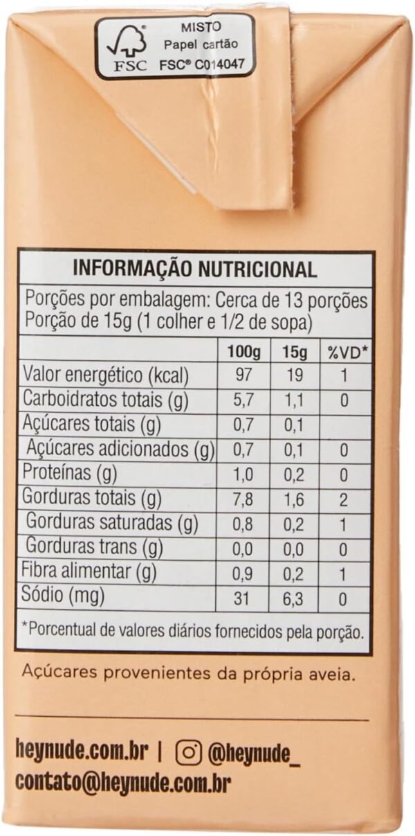 Creme de Aveia Culinário Vegano 200g - Image 4
