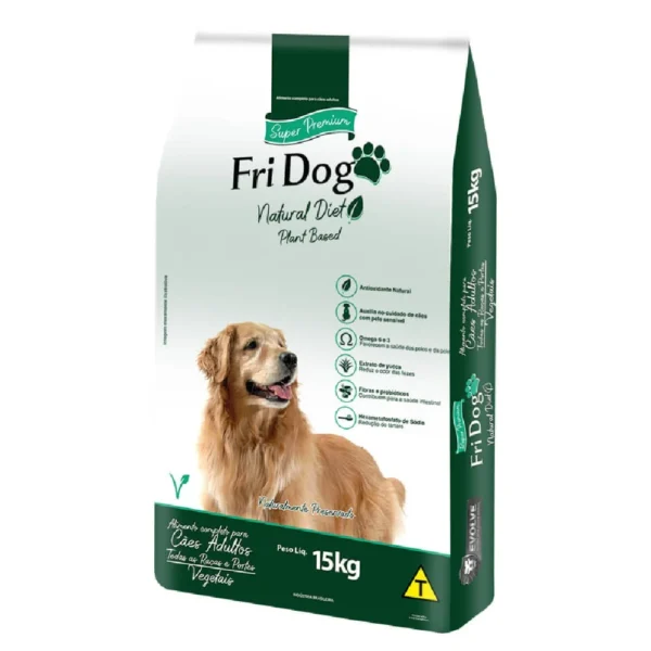 Ração Natural Diet Vegana Premium para Cães 15kg Fri Dog (Vegana)