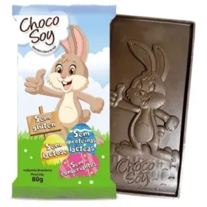 Barra Chocolate Coelho Sem Lactose e Sem Glúten Choco Soy 80g
