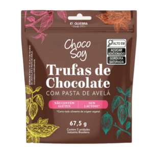 Trufa Chocolate Avelã Chocosoy S/ Gluten S/ Lact 67,5g Vegan