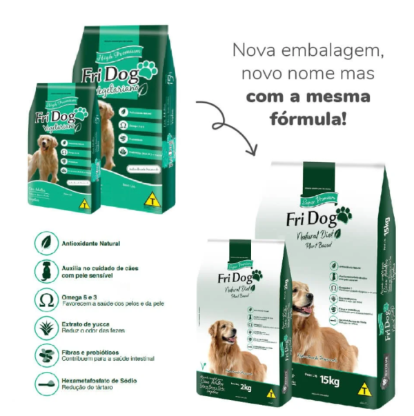 Ração Natural Diet Vegana Premium para Cães 2kg Fri Dog (Vegana) - Image 2