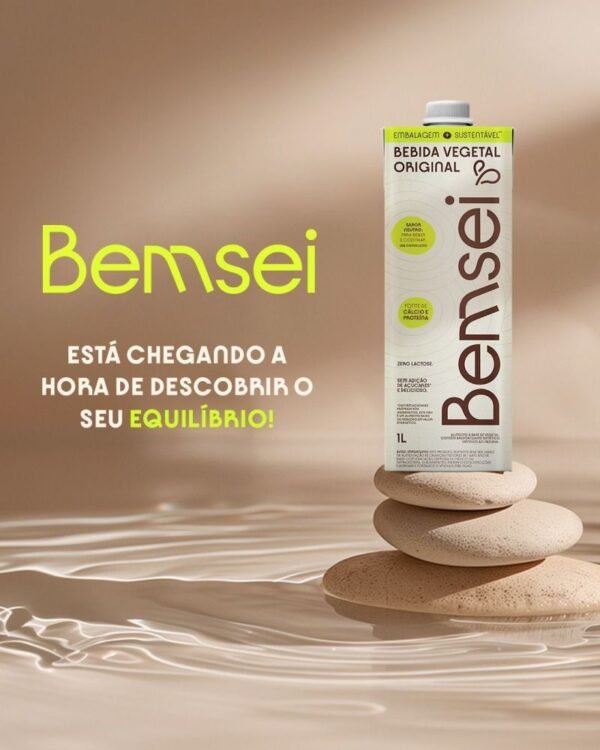 Bebida - Leite Base de Soja 1L Bemsei Original 1L - Image 2