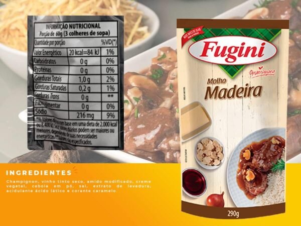 Molho Madeira Vegano Fugini 290g - Image 4