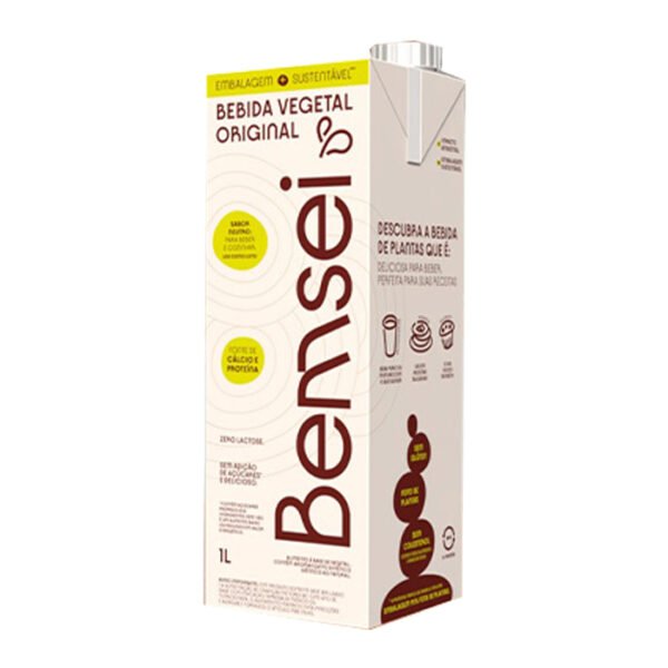 Bebida - Leite Base de Soja 1L Bemsei Original 1L