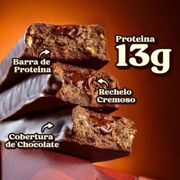 Barra de Proteína Vegan - Chocolate e Avelã - Vegana, Sem Glúten, Sem Adição de Açúcar, Sem OGM - 13g - Image 2