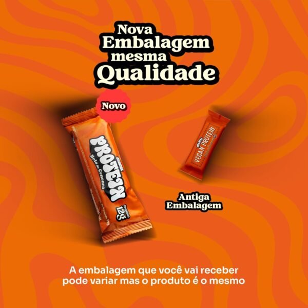 Barra de Proteína Vegan - Bolo de Cenoura - Vegana, Sem Glúten, Sem Adição de Açúcar, Sem OGM - 12g (Copiar) - Image 2