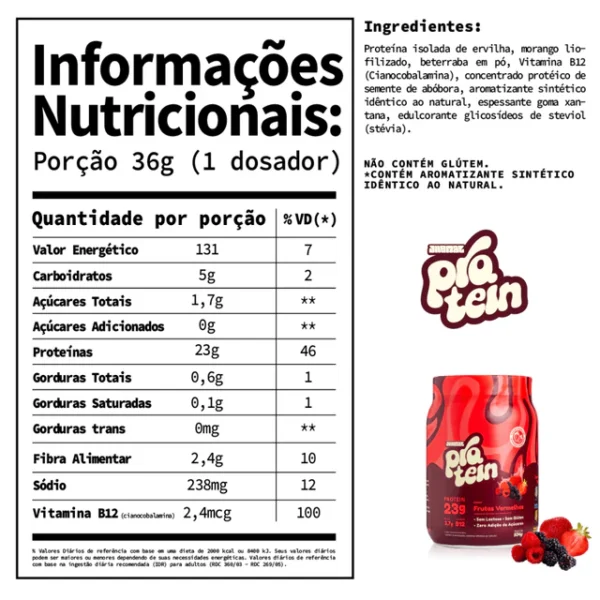 Proteina Frutas Vermelhas Jhamal - 504g - Image 4