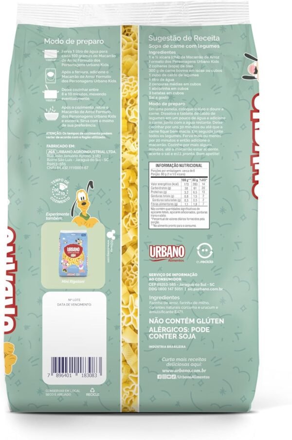 Macarrão Zero Glúten Urbano, Personagens, Kids - 500g - Image 4